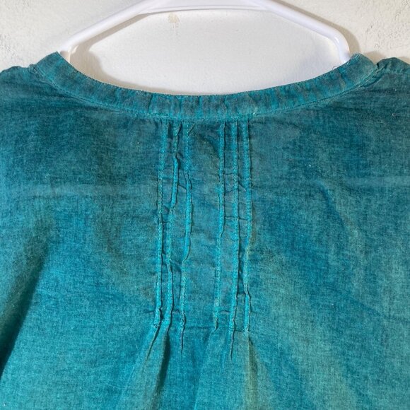 Womens Nine West‎ Vintage America Button Prairie Shirt  V Neck Embroidered L - Picture 5 of 8